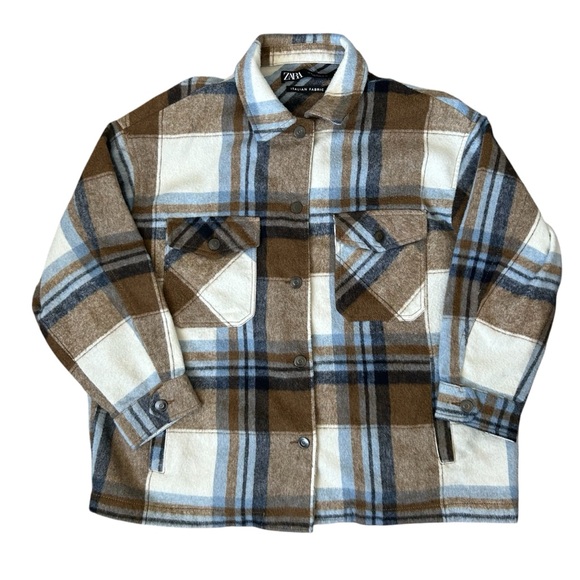 ZARA women’s wool blend oversized shacket size XL - Picture 3 of 13